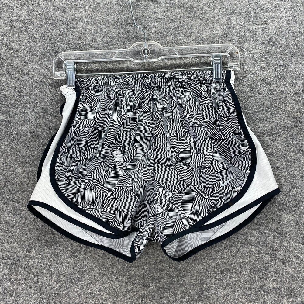 Nike Shorts Women XS Gray Geometric Activewear High Rise Elastic Waist Dri-Fit